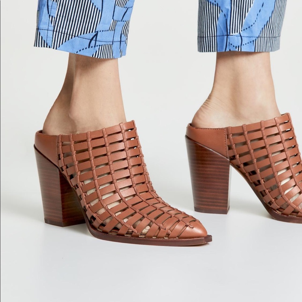 Dolce Vita Kacie Block Heel Woven Mules 8.5